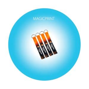 Porte-clés long personnalisé en polyester avec impression couleur pour usage quotidien