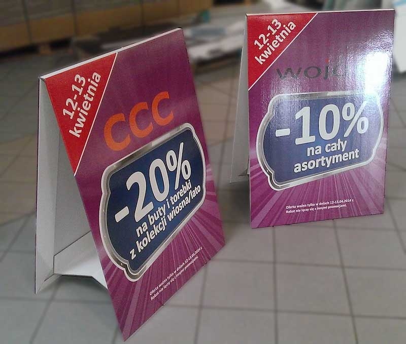 Présentoir chevalet publicitaire et personnalisable