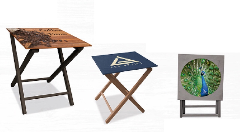 Table pliable imprimée publicitaire et personnalisé