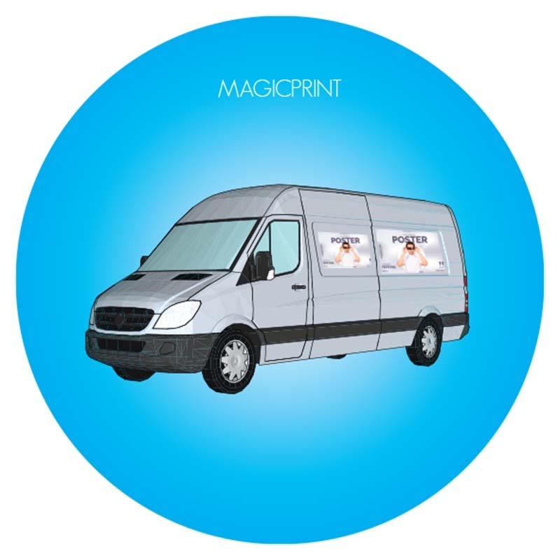 Four-color printing advertising vehicle magnet