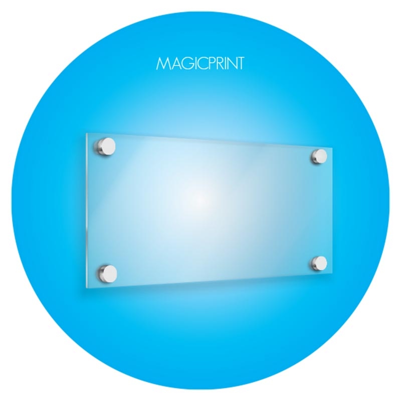 Advertising plexiglass panels