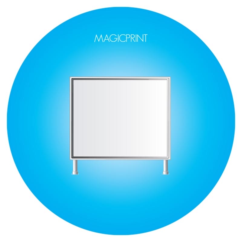 Black background advertising PVC panels
