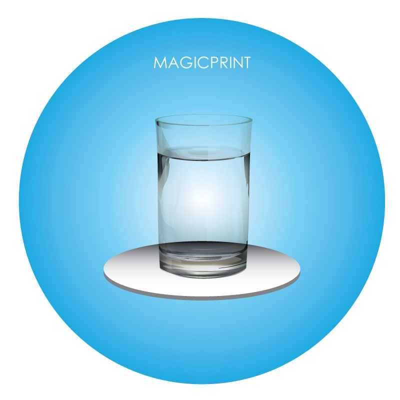 Sous-verre publicitaire rond